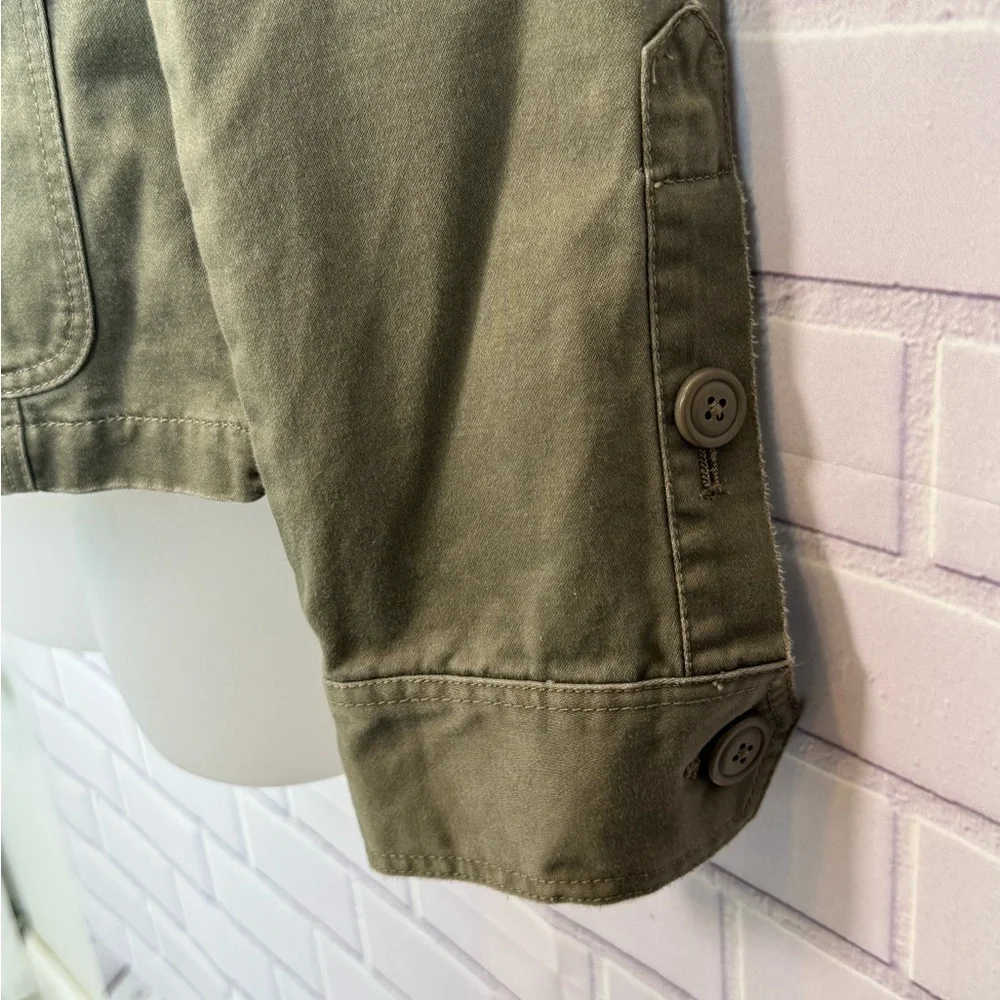 J. Crew Olive Green Utility Jacket Size Small 100% Cotton - Picture 8 of 12